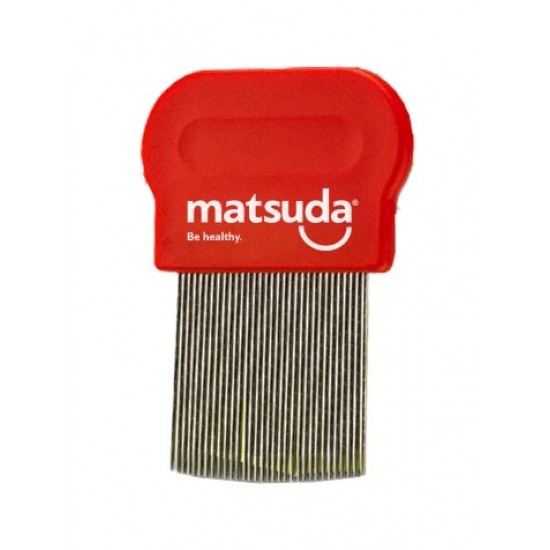Χτενάκι Μεταλλικό Μονό με Κόκκινη Λαβή Matsuda