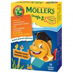 Moller's Omega-3 Ζελεδάκια Πορτοκάλι (36τεμ)