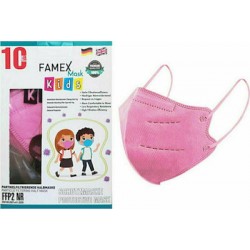 Famex Μάσκα FFP2 Παιδική  - Κορίτσι - Ροζ - (κουτί 10 τεμ)